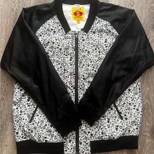 Marvel Black & White Avengers Pattern Bomber Jacket